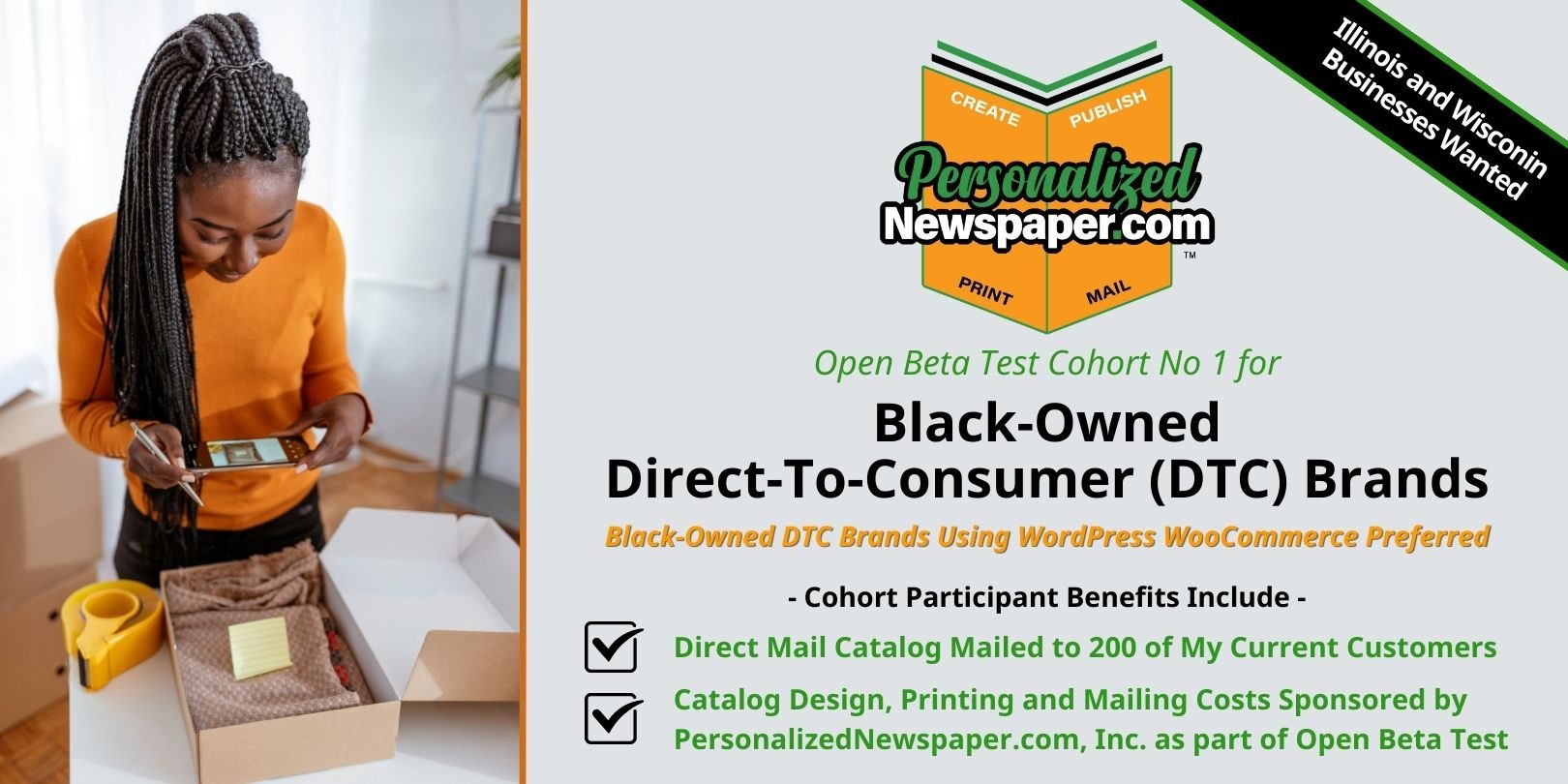 PersonalizedNewspaper.com Open Beta Cohort No 1 for Black-Owned Direct-To-Consumer (DTC) Brands
